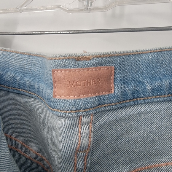 MOTHER The Tripper Fray Shorts Size 34 Lots of Hugs Light Wash Bleached Boho - Picture 5 of 16